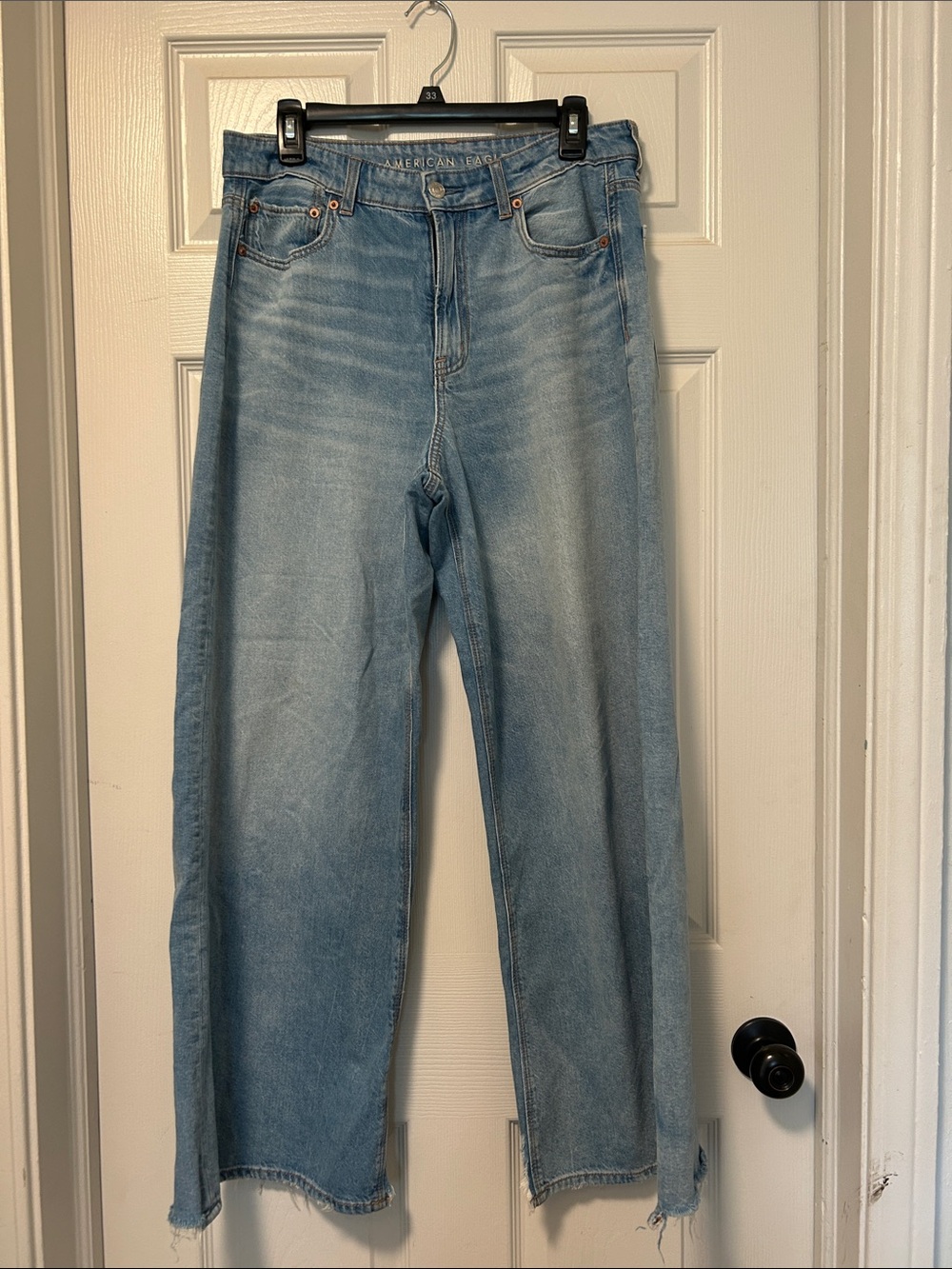 American Eagle Outfitters Strigid Light Blue Wide Leg Jeans